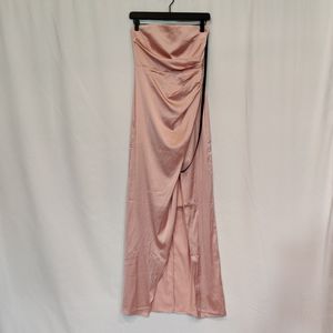 Meshki NWTLiely Ruched Strapless Drape Spl…